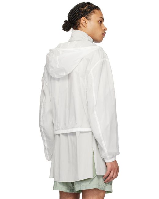 Amomento White Crinkled Jacket for men
