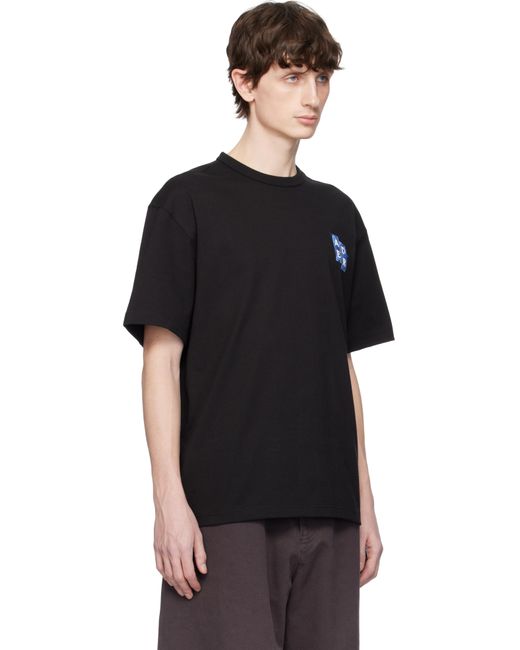 メンズ Adererror ブラック Sig; Trs Tag 06 Tシャツ Black