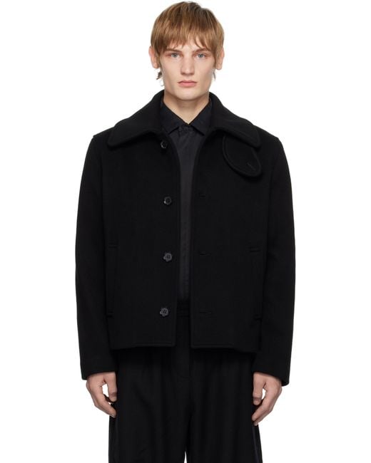 FORMA Black Wool Caban Jacket for men