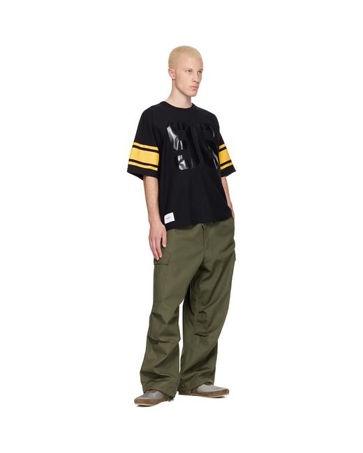 (w)taps Black Qb S/S Cotton T-Shirt for men