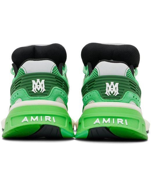 Amiri ーン&オフホワイト Ma Runner スニーカー Green