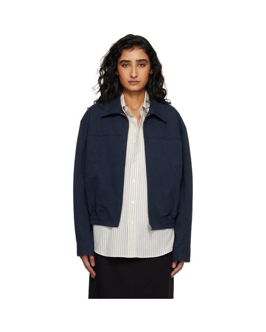 DUNST Blue Collared Blouson Jacket