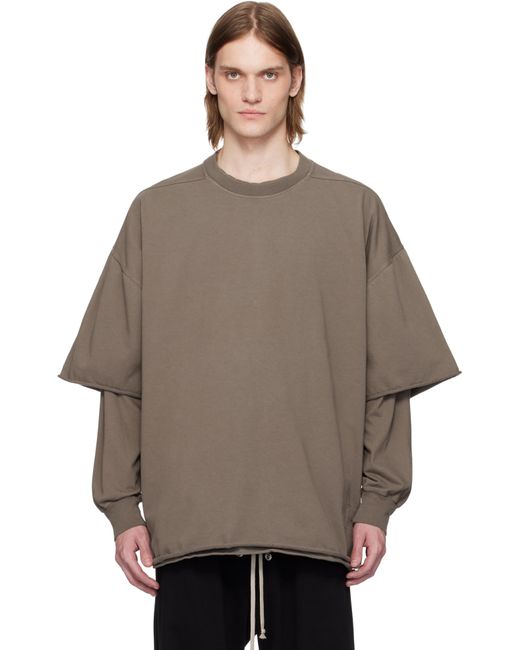 メンズ Rick Owens グレー Hollywood Tommy Hustler Tシャツ Gray