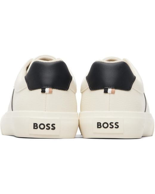 Boss Black Off- Faux-Leather Sneakers for men