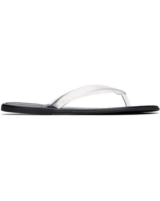 The Row Black Transparent Beach Flip Flops