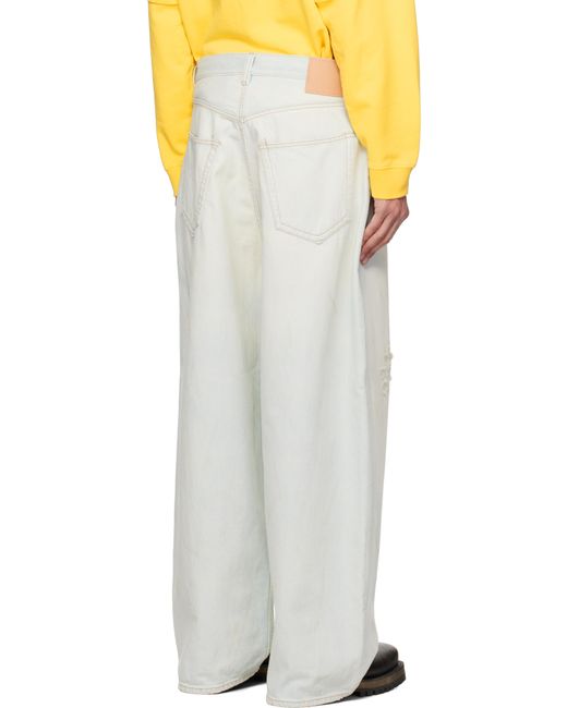 メンズ Acne ブルー 2023M スーパー バギーフィット ジーンズ White