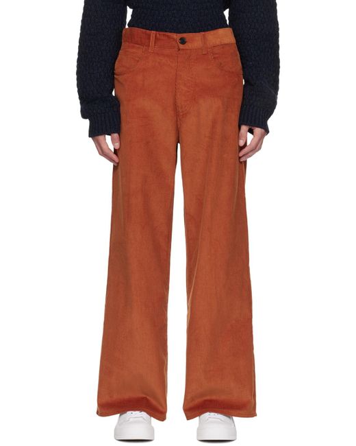 Marni Multicolor Orange Flared Trousers for men