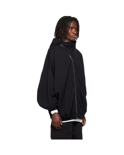 Rick Owens Black Tower Mountain Hun Hoodie for men