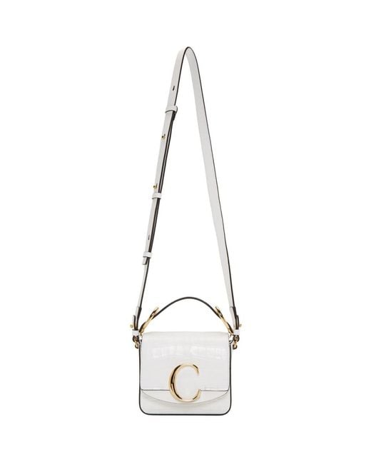Chloe White Mini C Bag Lyst