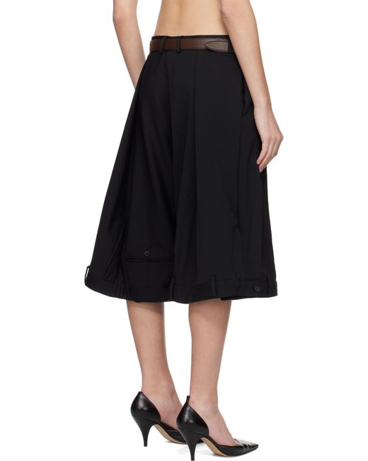 HODAKOVA Black Upside Down Wide Trouser Shorts