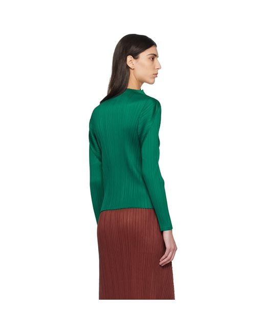 Pleats Please Issey Miyake Green Monthly Colors November Top