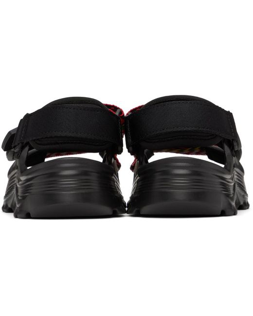 Lanvin Black Suicoke Edition Curb Laces Sandals for men
