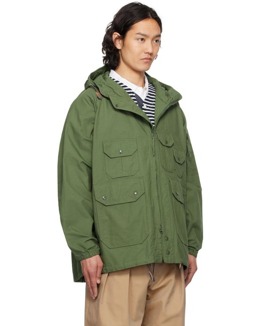 Engineered Garments Green Khaki Atlantic Parka for men