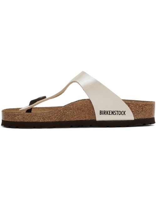 Birkenstock Black Off-white Regular Gizeh Sandals