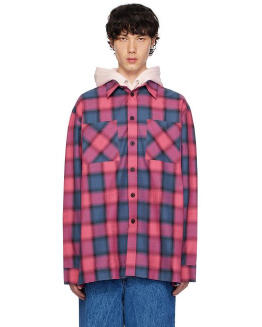 Givenchy Red Check Overshirt for men