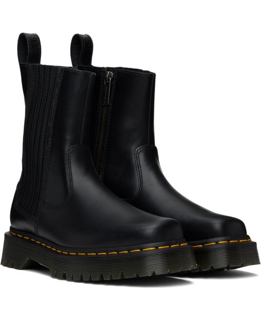Dr. Martens Black Amaaya Lo Leather Boots