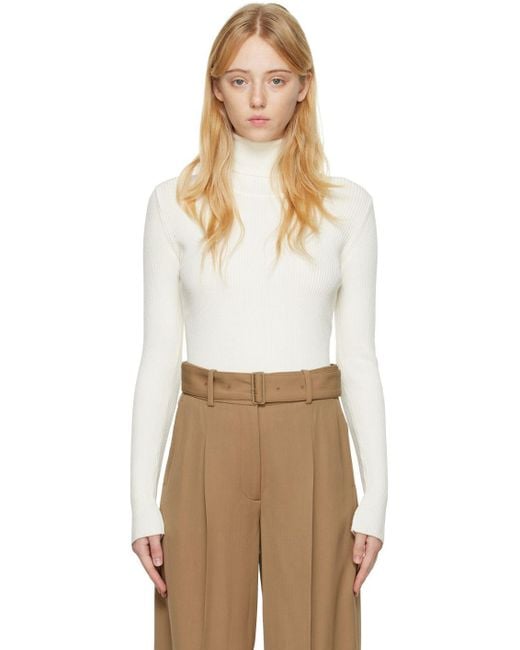 Bevza Synthetic Off-white Turtleneck Sweater | Lyst