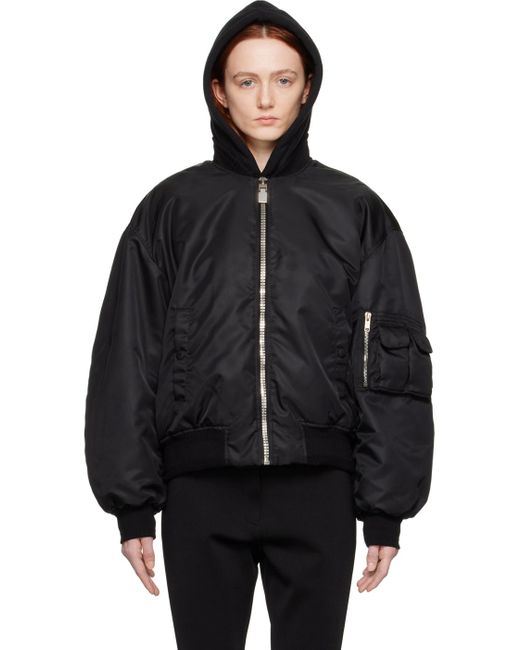 Givenchy Black Insulated Bomber Jacket