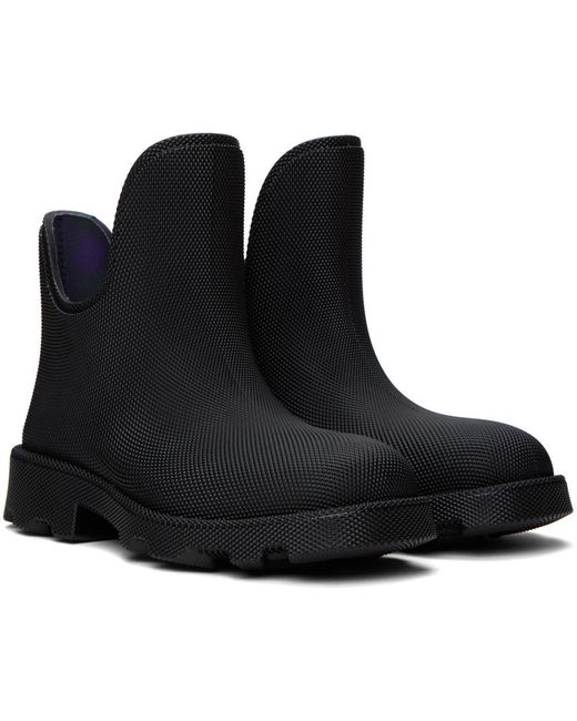 Burberry Black Rubber Marsh Low Boots