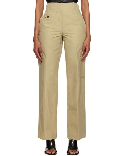 Helmut Lang Natural Beige Utility Trousers