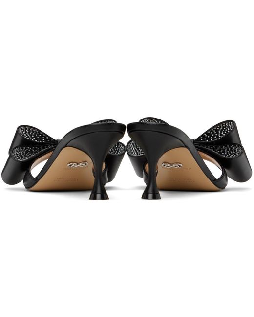 Mach & Mach Black 'le Cadeau' Nappa 65 Heeled Sandals