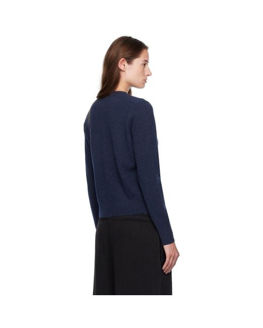 Acne Blue Fitted Yak Wool Cardigan