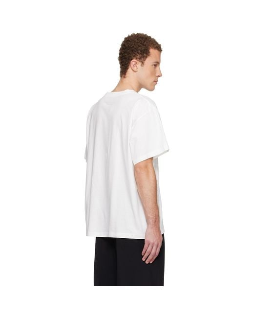 MM6 by Maison Margiela White Off- Numeric Cotton T-Shirt for men