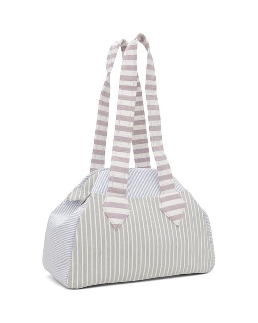 Vivienne Westwood Gray Yasmine Medium Archive Hand Bag