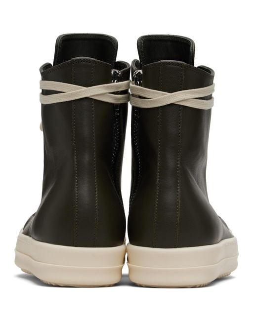 Rick Owens Black Khaki Concordians Sneakers for men