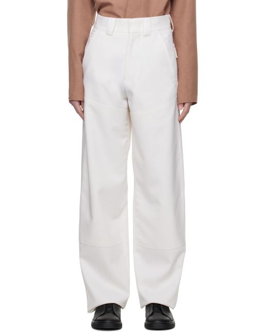 Zegna Off-white Paneled Trousers
