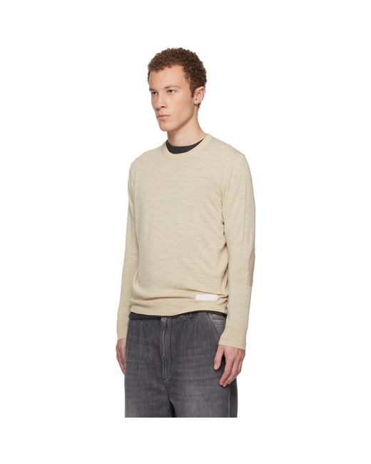 Maison Margiela Black Wool-Blend Patch Sweater for men