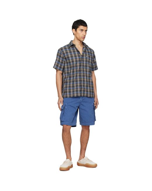 ERL Black Check Short Sleeve Shirt for men