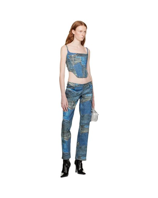 Miaou Blue Atlas Trousers