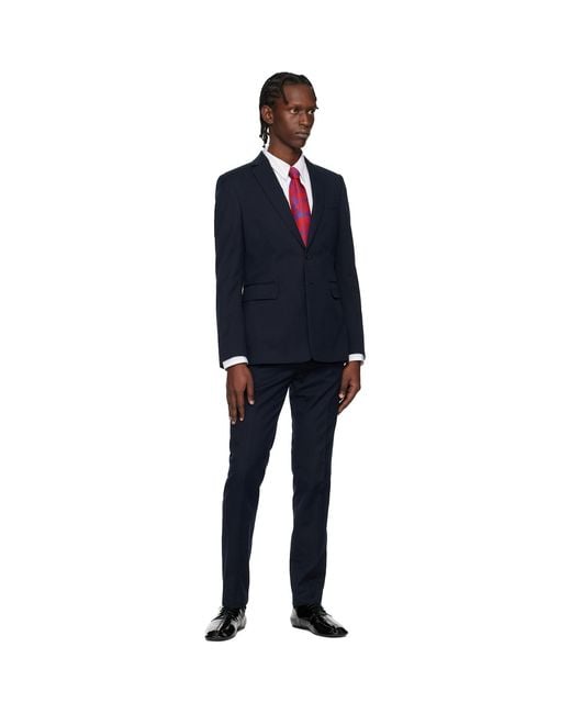 Dries Van Noten Black Printed Silk Tie for men