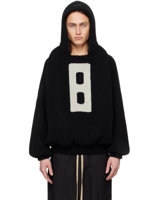 Pull à capuche noir à logo en tricot jacquard Fear Of God pour homme en coloris Black