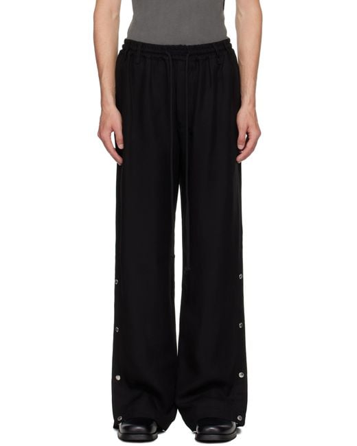 Song For The Mute Black Drape Studded Sweatpants for men