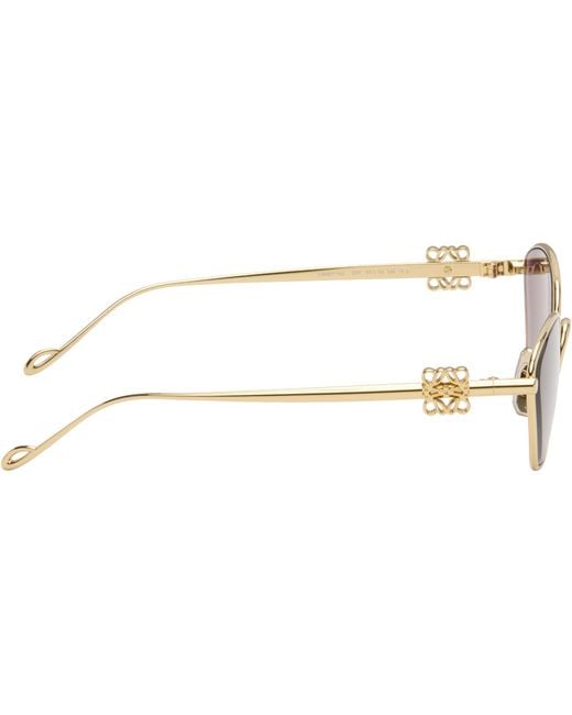 Loewe Brown Anagram Hexagonal Sunglasses