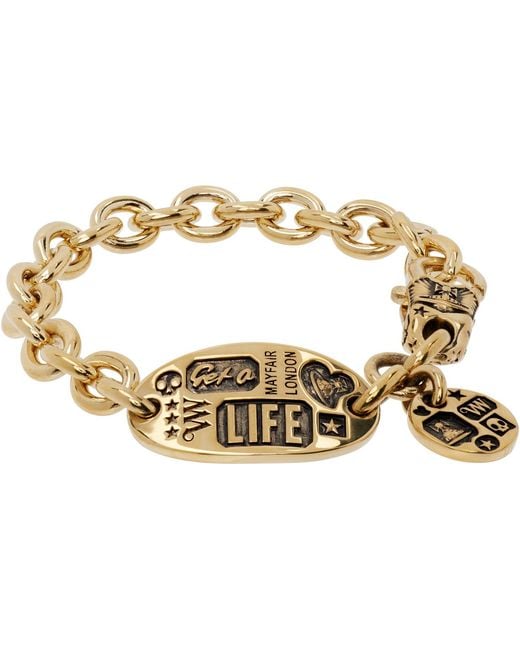 Vivienne Westwood Metallic Lancelot Bracelet for men