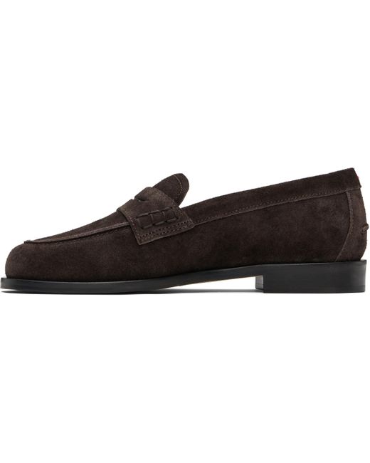 Aeyde Black Oscar Suede Loafers