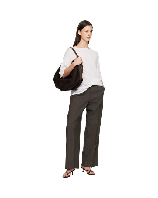 Totême Black Belted Suede Tote