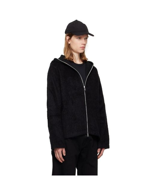 Our Legacy Black Full Zip Hoodie for men