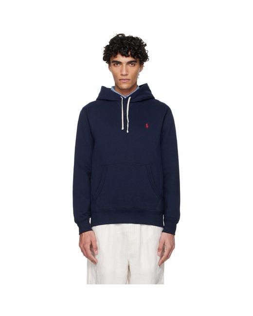 Polo Ralph Lauren Blue 'The Rl' Fleece Hoodie for men