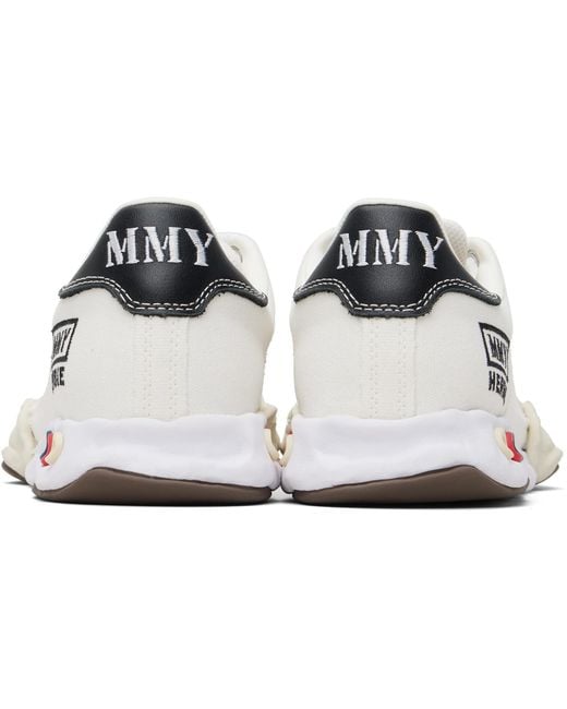 Maison Mihara Yasuhiro Black Off- 'Herbie' Og Sole Canvas Low-Top Sneakers