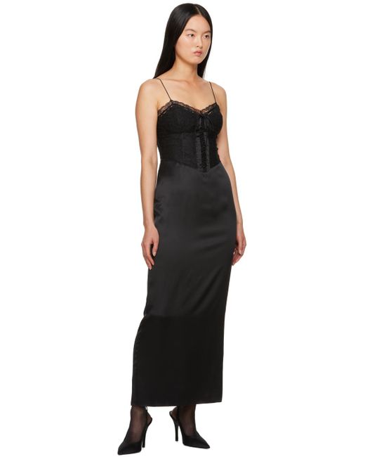 Reformation Black Peniel Midi Dress