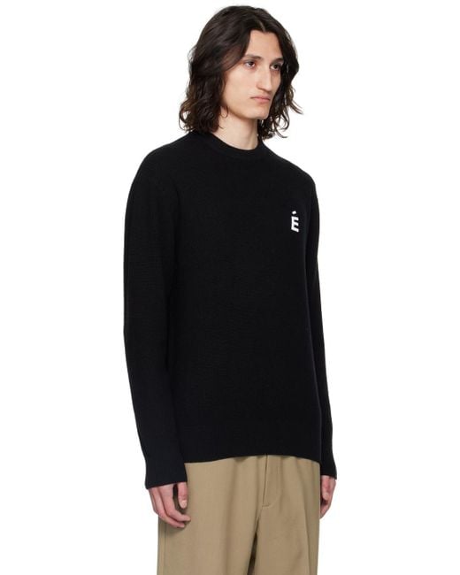 Etudes Studio Black Boris Sweater for men