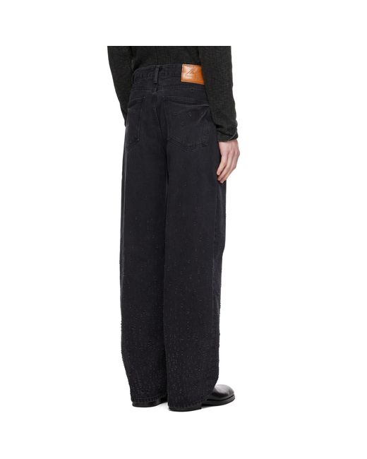 MMIC Black Gleam Trace Jeans for men