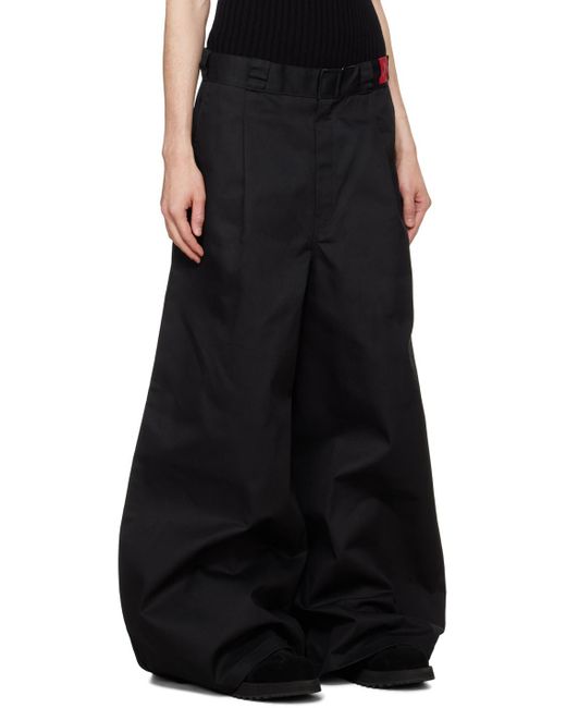 Fumito Ganryu Dickies Edition Reverse Baggy Trousers in Black for
