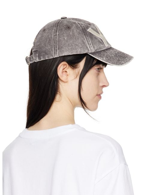 OPEN YY 'Yy' Cotton Ball Cap in Gray | Lyst