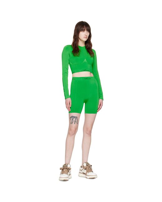 Amiri Green Jacquard Shorts