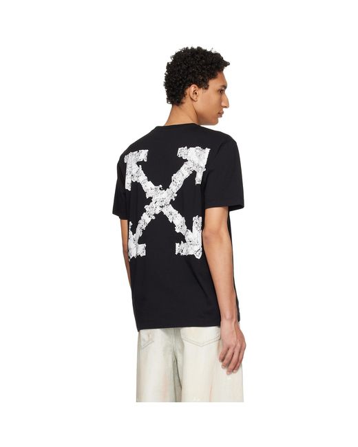 Off-White c/o Virgil Abloh Black Heraldic Arrow Slim T-Shirt for men